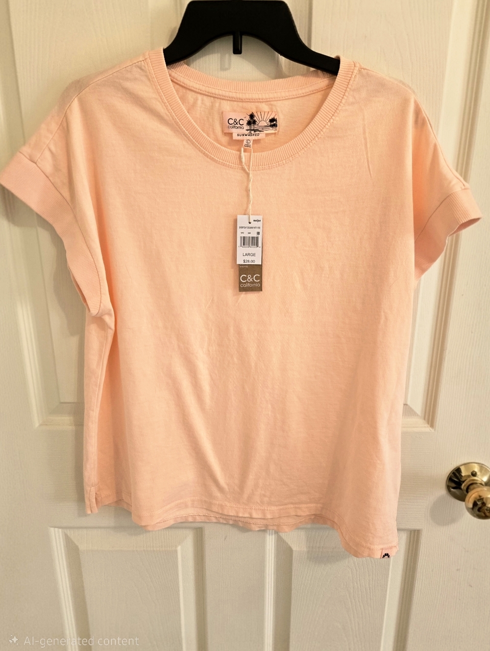 C&C California Women's Soft Peach Short Sleeve Tee